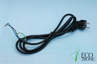 Сетевой шнур электрический к мод. P9 черный несъемный